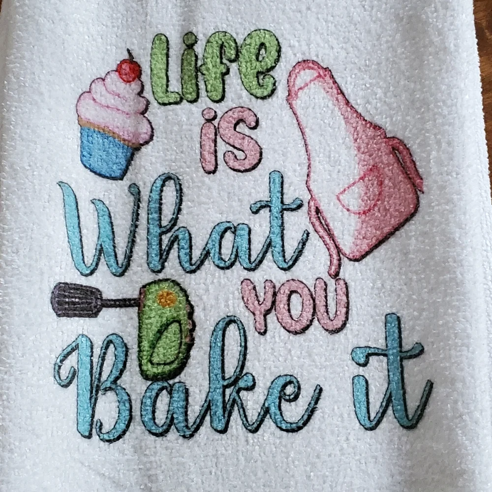 Life is what you bake it Tea Towel